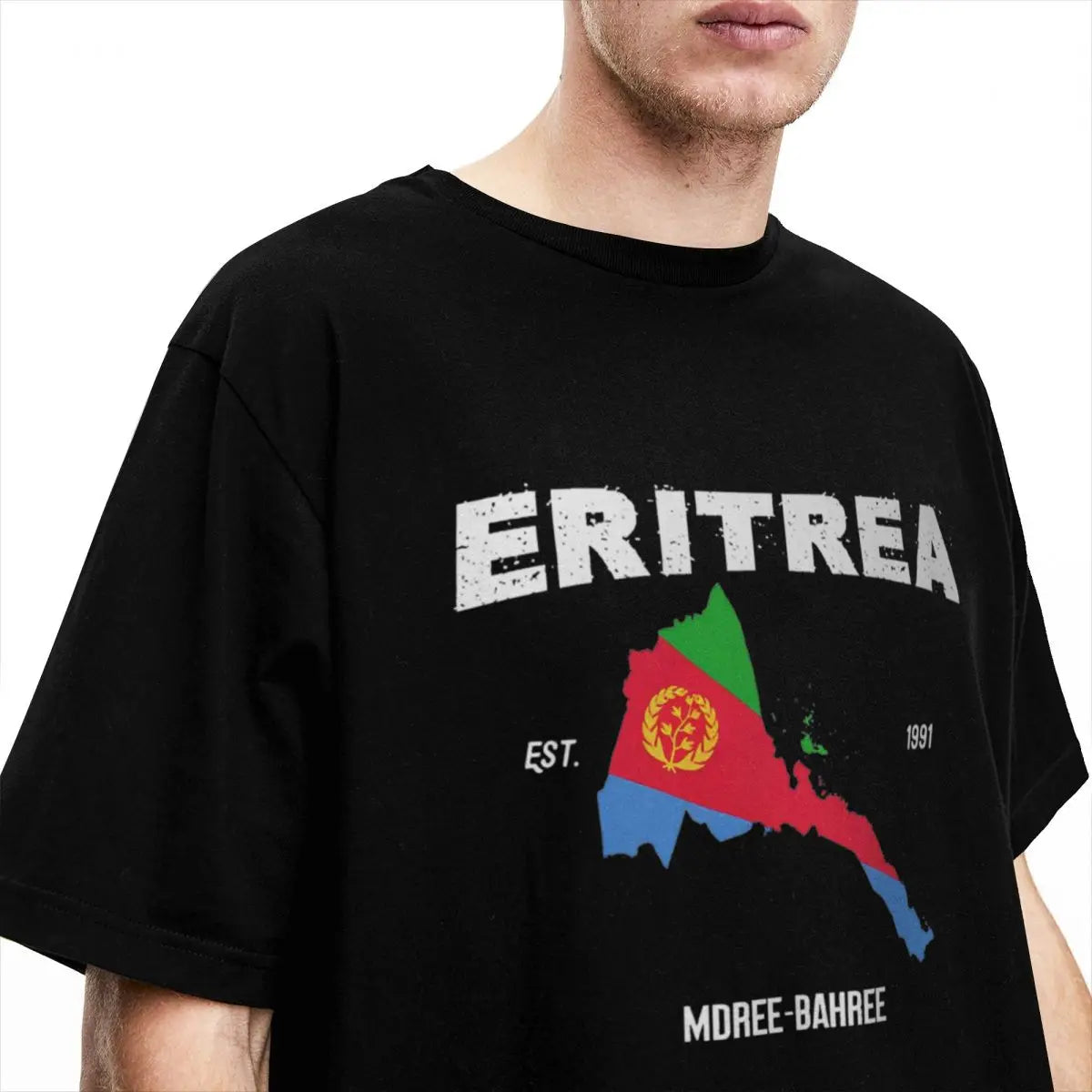Man T Shirt Eritrea Flag Streetwear 100 Cotton Tops Plus Size 6XL