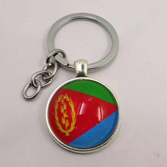 Love Eritrea Flag Leather Bracelet Charm Women Men Glass Bead Bracelets Friendship Gift