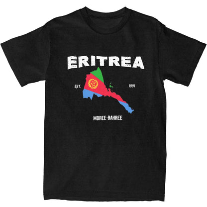 Man T Shirt Eritrea Flag Streetwear 100 Cotton Tops Plus Size 6XL